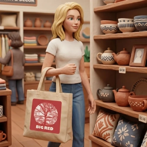 Eco Tote Bag, with Big Red idea