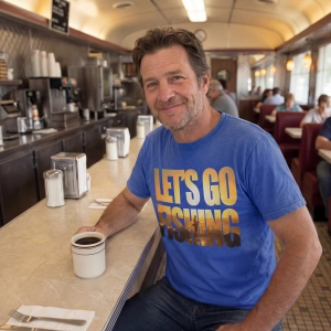 Unisex Classic Tee | Gildan 5000, with Let's Go Fishing idea